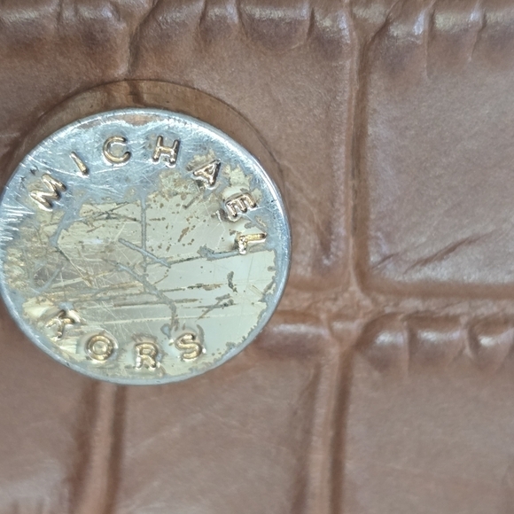 Vintage Michael Kors Canvas and Leather Handbag Gold Hardware Medium - Picture 7 of 16